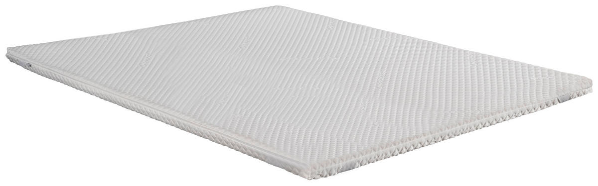 TOPPER VISCO TOPPER 180/200 cm Höhe ca. 3 cm  - Weiß, Basics, Textil (180/200cm) - Livetastic