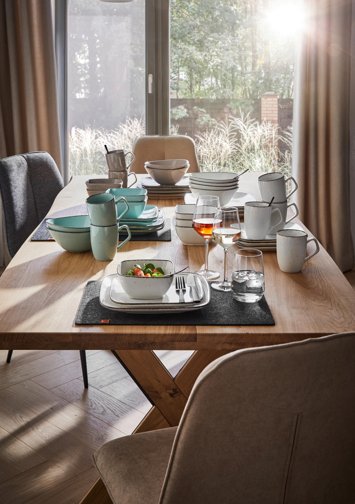KOMBISERVICE Casa 20-teilig  - Braun, Basics, Keramik - Ritzenhoff Breker