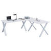 ECKSCHREIBTISCH 130/50/76 cm  in Weiss  - Weiss, Modern, Holzwerkstoff/Metall (130/50/76cm) - MID.YOU