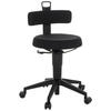 BÜROHOCKER 40/74-86/46 cm  - Schwarz, Basics, Kunststoff/Textil (40/74-86/46cm) - MID.YOU
