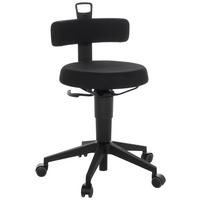 BÜROHOCKER 40/74-86/46 cm  - Schwarz, Basics, Kunststoff/Textil (40/74-86/46cm) - MID.YOU
