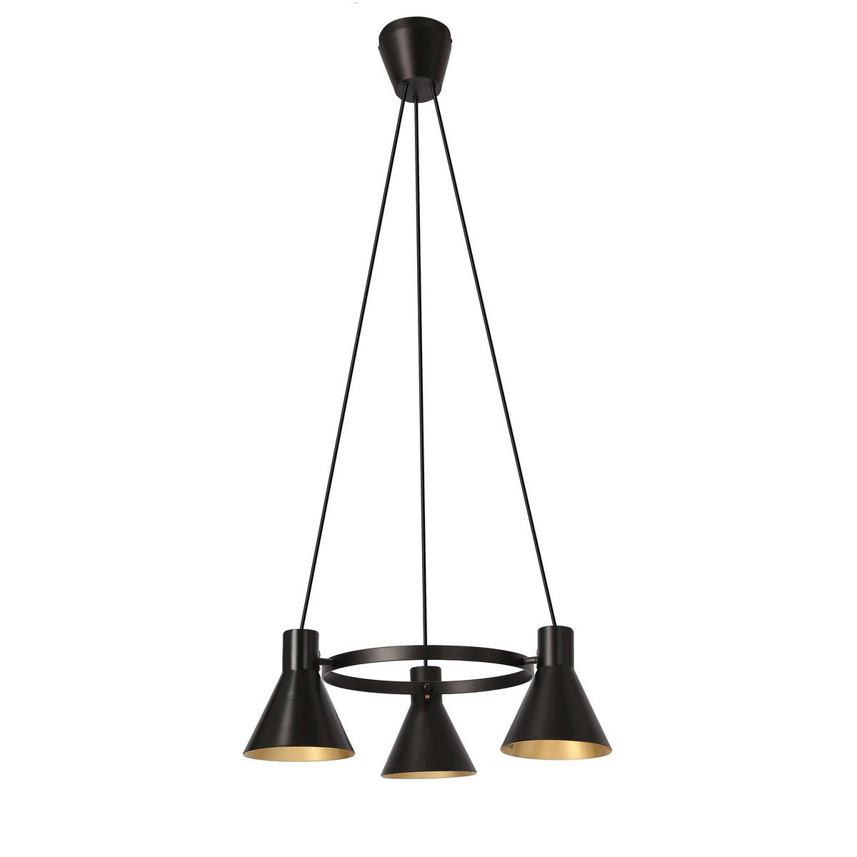 PENDELLAMPA More 55/55/100 cm  - svart/guldfärgad, Design, metall (55/55/100cm)
