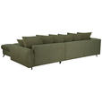 ECKSOFA Grün Cord Rückenkissen, Armlehnenkissen, Rücken echt  - Schwarz/Grün, KONVENTIONELL, Textil/Metall (332/231cm) - Carryhome