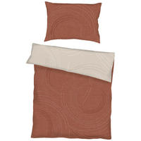 BETTWÄSCHE Makosatin 200/220 cm  - Dunkelorange, KONVENTIONELL, Textil (200/220cm) - Kaeppel