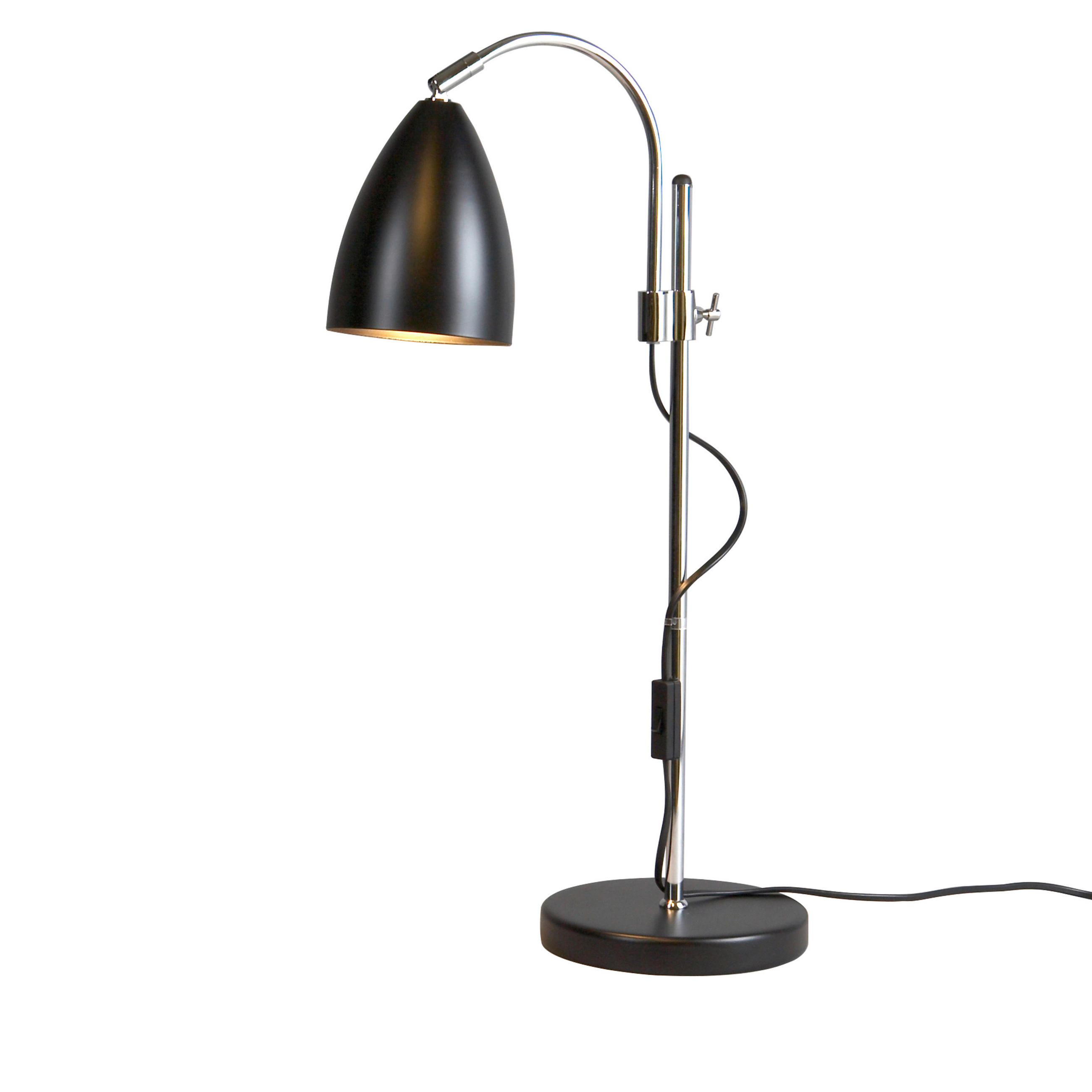 TISCHLEUCHTE 18/51 cm   - Chromfarben/Schwarz, KONVENTIONELL, Metall (18/51cm) - Belid