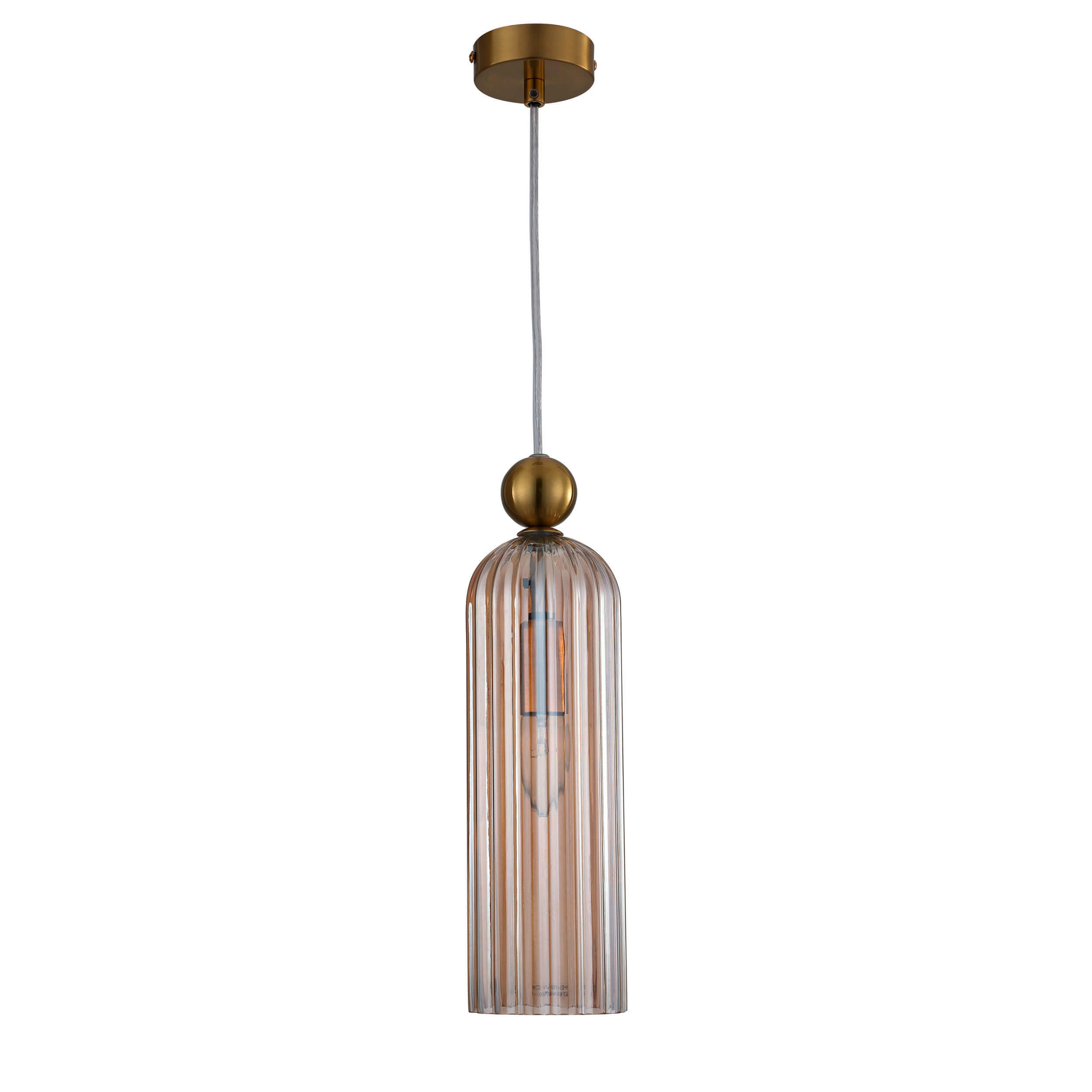 HÄNGELEUCHTE 10/150 cm    - Bernsteinfarben, Konventionell, Glas (10/150cm)