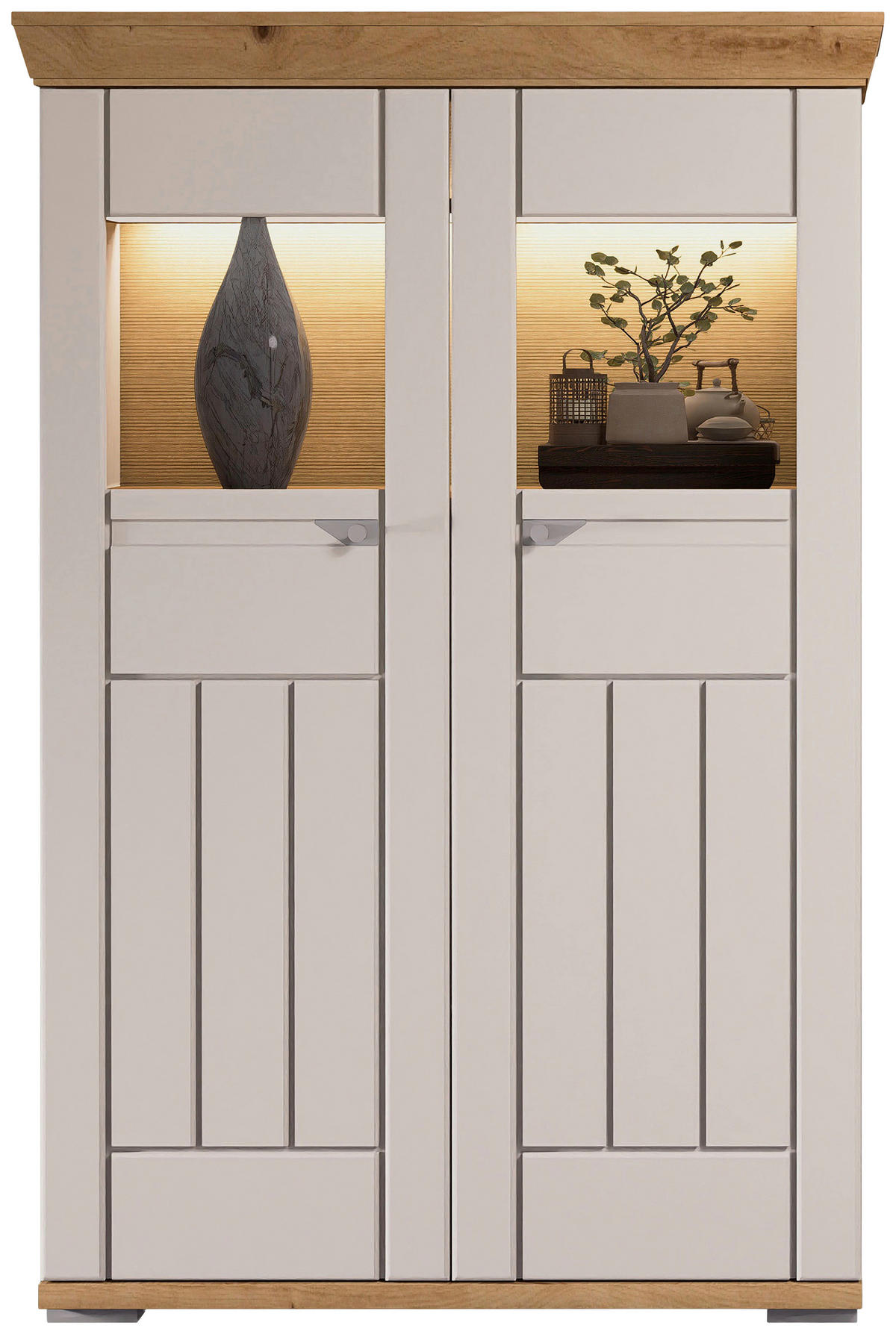 HIGHBOARD  96/144/45 cm  - Kaschmir/Eiche Artisan, ROMANTIK / LANDHAUS, Glas/Holzwerkstoff (96/144/45cm) - Landscape