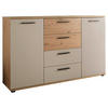 SIDEBOARD  150/92/38 cm 4 Schublade(n)  - Kaschmir/Schwarz, KONVENTIONELL, Holzwerkstoff/Kunststoff (150/92/38cm) - Xora