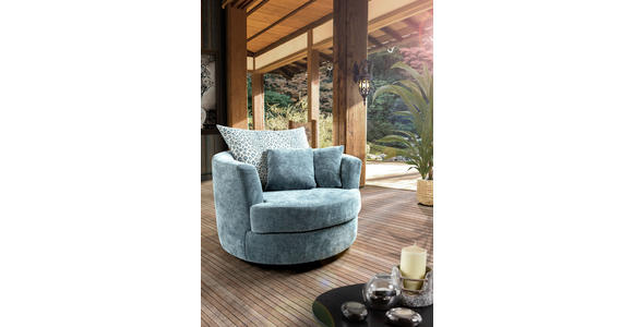 SESSEL in Flachgewebe Blau  - Blau/Multicolor, KONVENTIONELL, Textil/Metall (115/72/115cm) - Carryhome