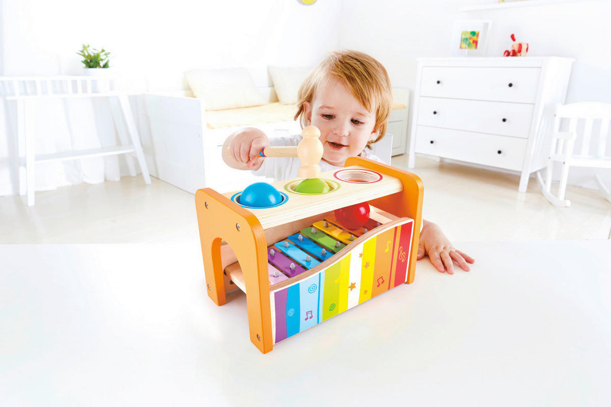 HAMMERBANK  - Multicolor, Basics, Holz/Holzwerkstoff (24,0/15,0/13,5cm) - Hape