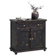KOMMODE in 90/85/42 cm - Goldfarben/Schwarz, LIFESTYLE, Holz/Metall (90/85/42cm) - Ambia Home
