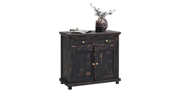KOMMODE in 90/85/42 cm - Goldfarben/Schwarz, LIFESTYLE, Holz/Metall (90/85/42cm) - Ambia Home