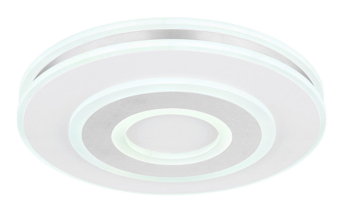 PLAFONIERĂ CU LED - alb/opal, Basics, plastic/metal (42/6,5cm)