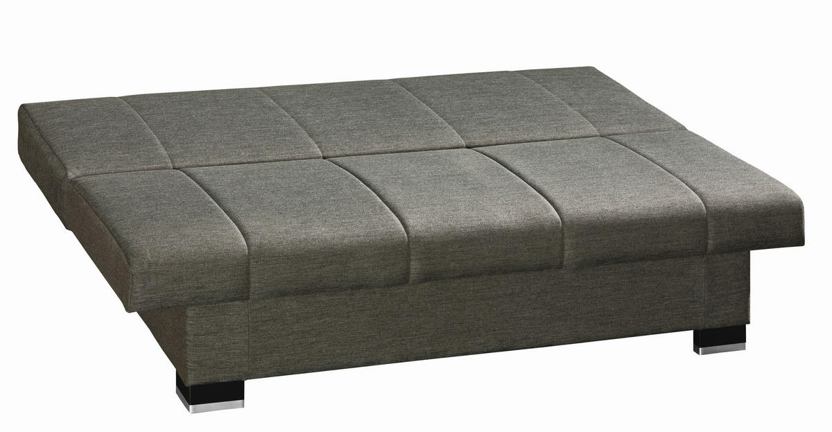 SCHLAFSOFA in Textil Braun  - Wengefarben/Alufarben, Konventionell, Holz/Textil (200/80/94cm) - Novel