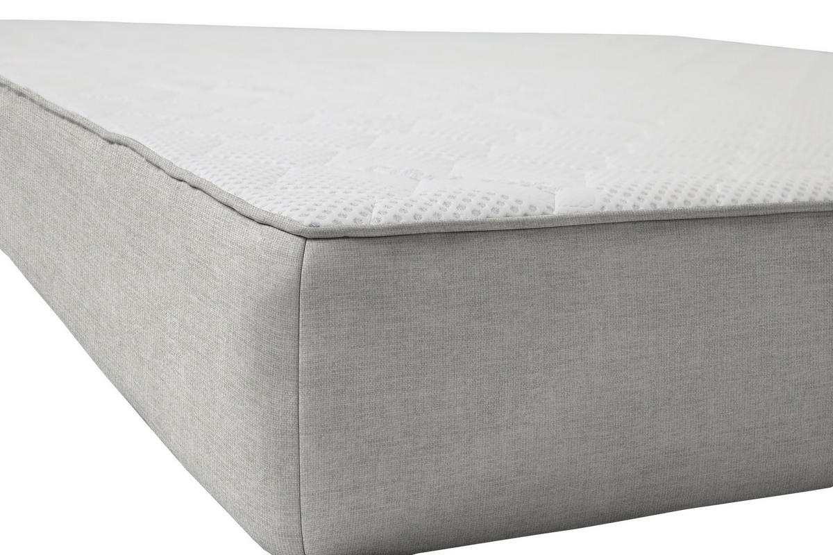 TASCHENFEDERKERNMATRATZE 180/200 cm Höhe ca. 25 cm  - Hellgrau/Weiß, Trend, Textil (180/200cm) - Esposa