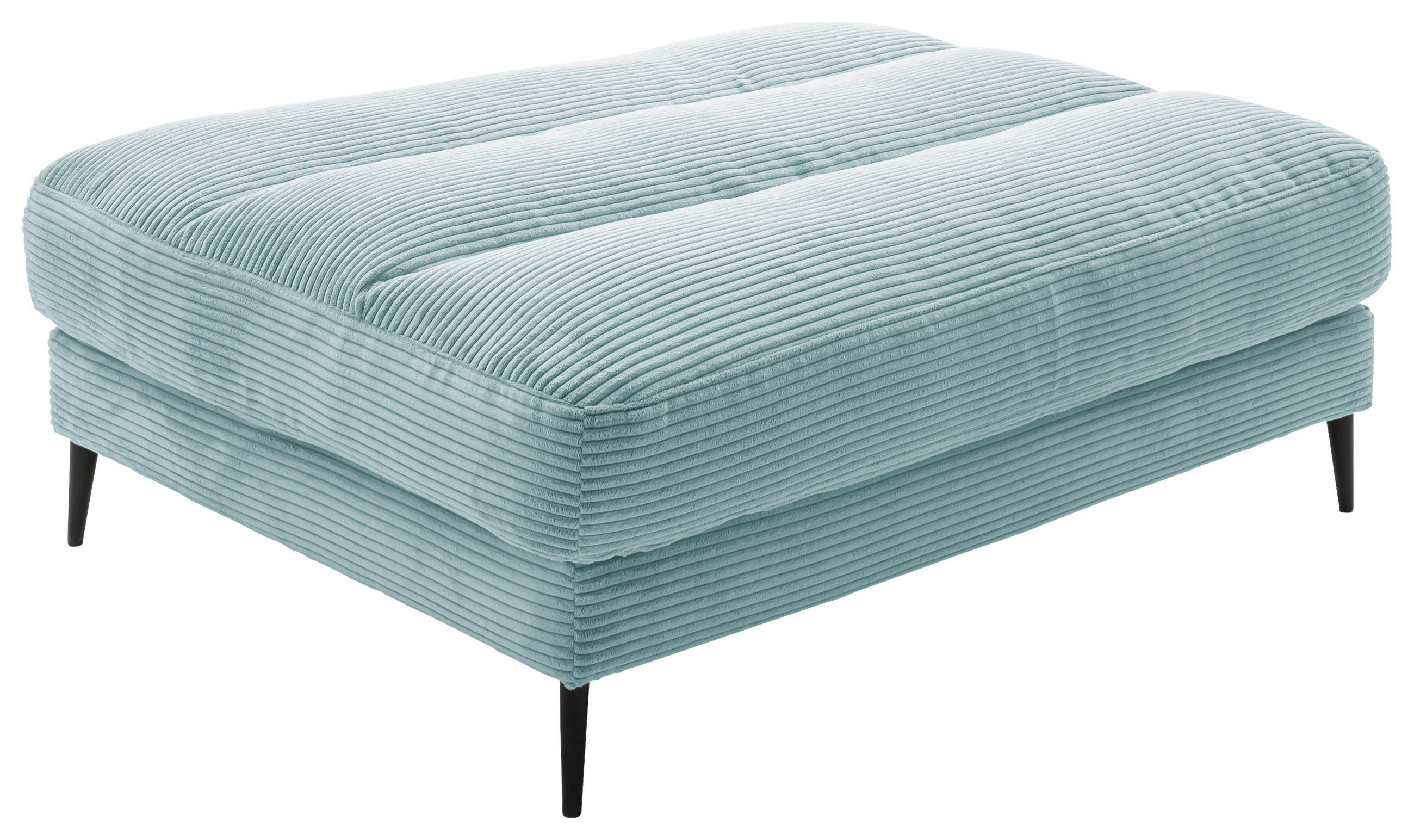 HOCKERBANK 90/83/125 cm Cord Hellblau Metall  - Schwarz/Hellblau, Design, Textil/Metall (90/83/125cm) - Dieter Knoll