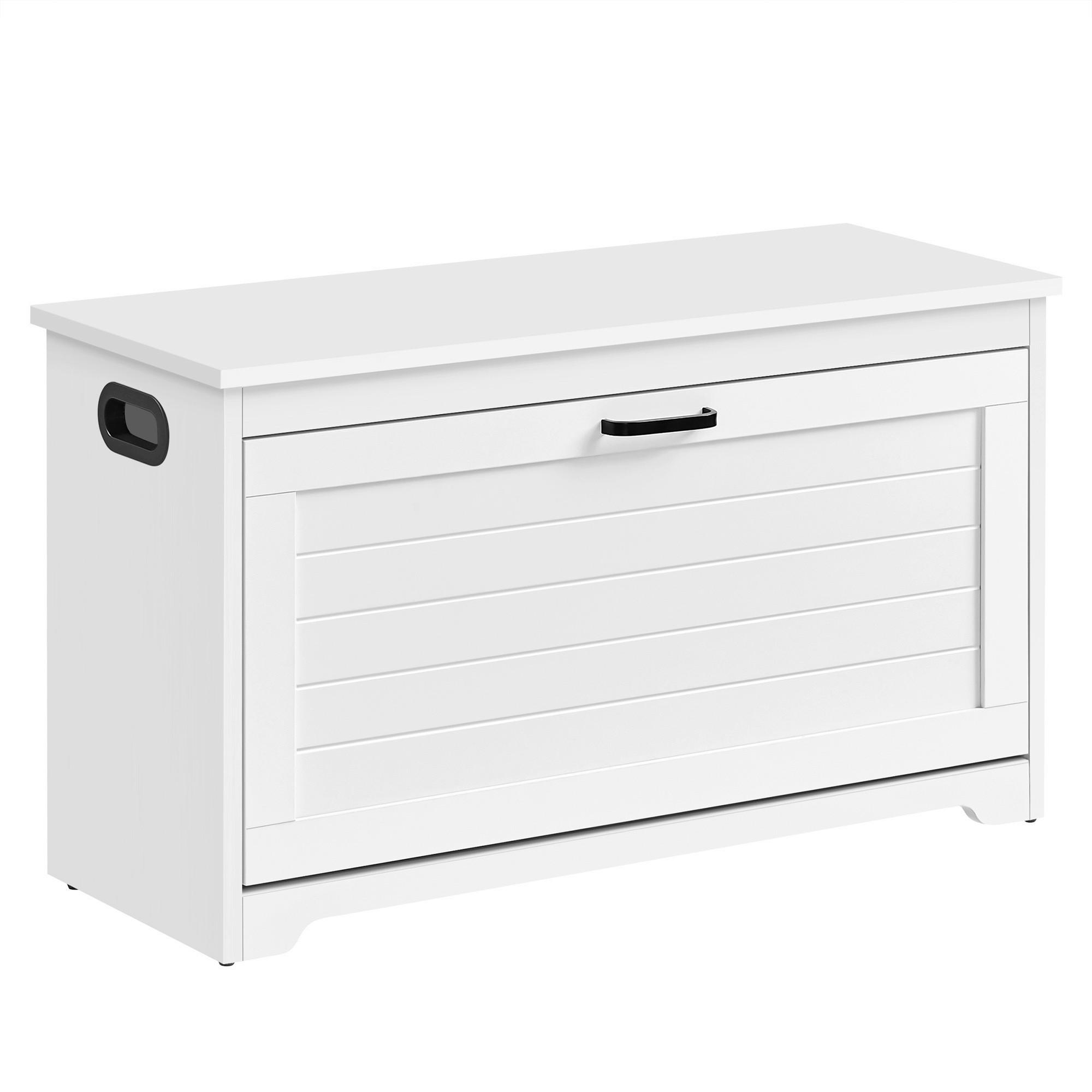 LAVICA NA TOPÁNKY, biela, 80/46/30 cm - čierna/biela, Modern, kov/kompozitné drevo (80/46/30cm) - MID.YOU