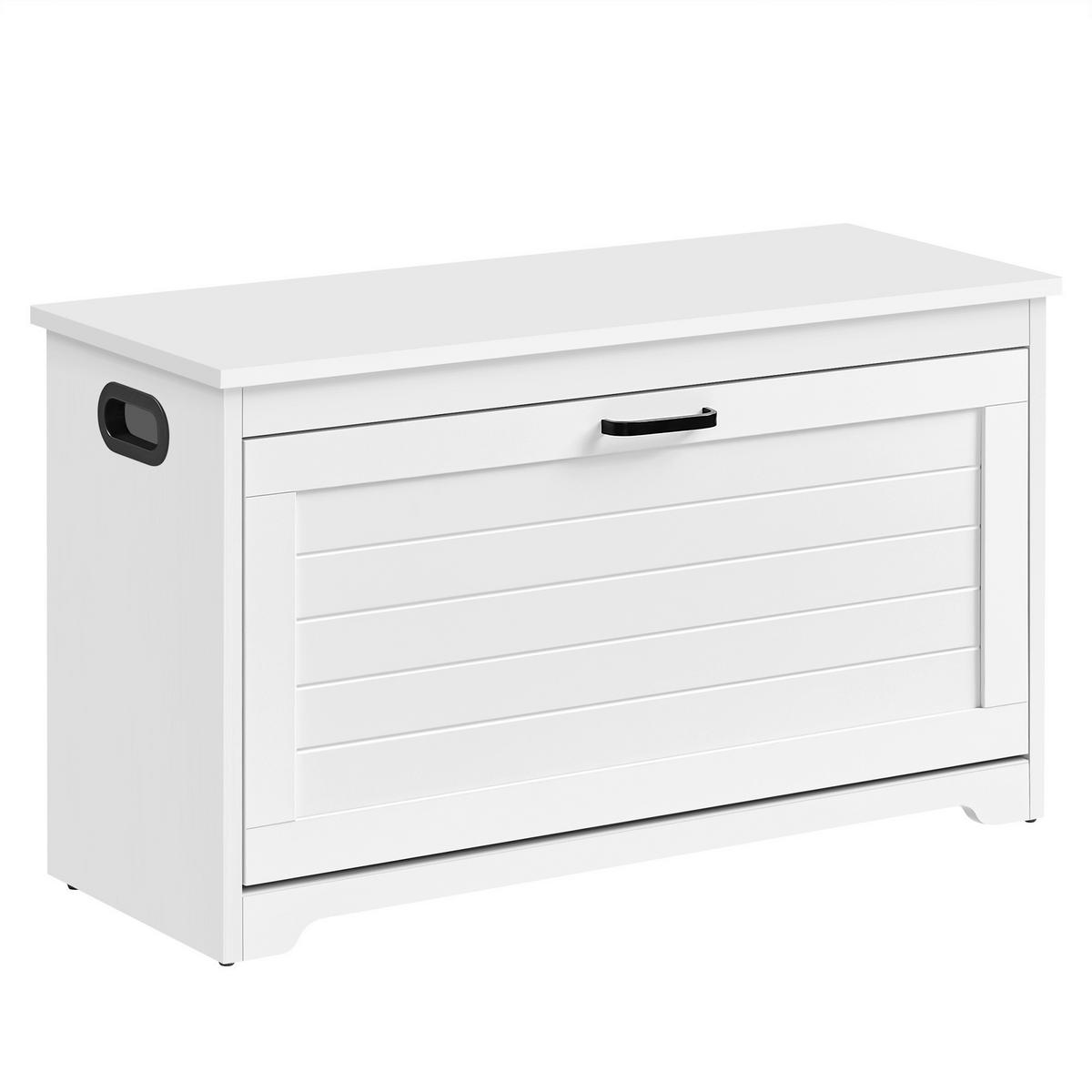 LAVICA NA TOPÁNKY, biela, 80/46/30 cm - čierna/biela, Modern, kov/kompozitné drevo (80/46/30cm) - MID.YOU