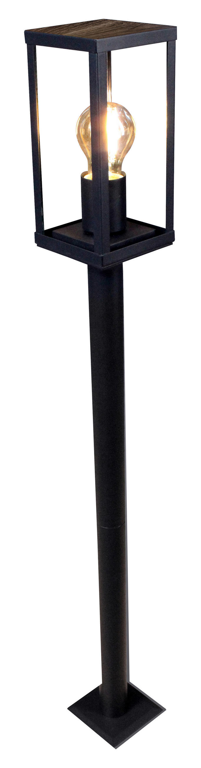 WEGELEUCHTE Karo   - Klar/Eichefarben, Basics, Glas/Metall (100/11/11cm)