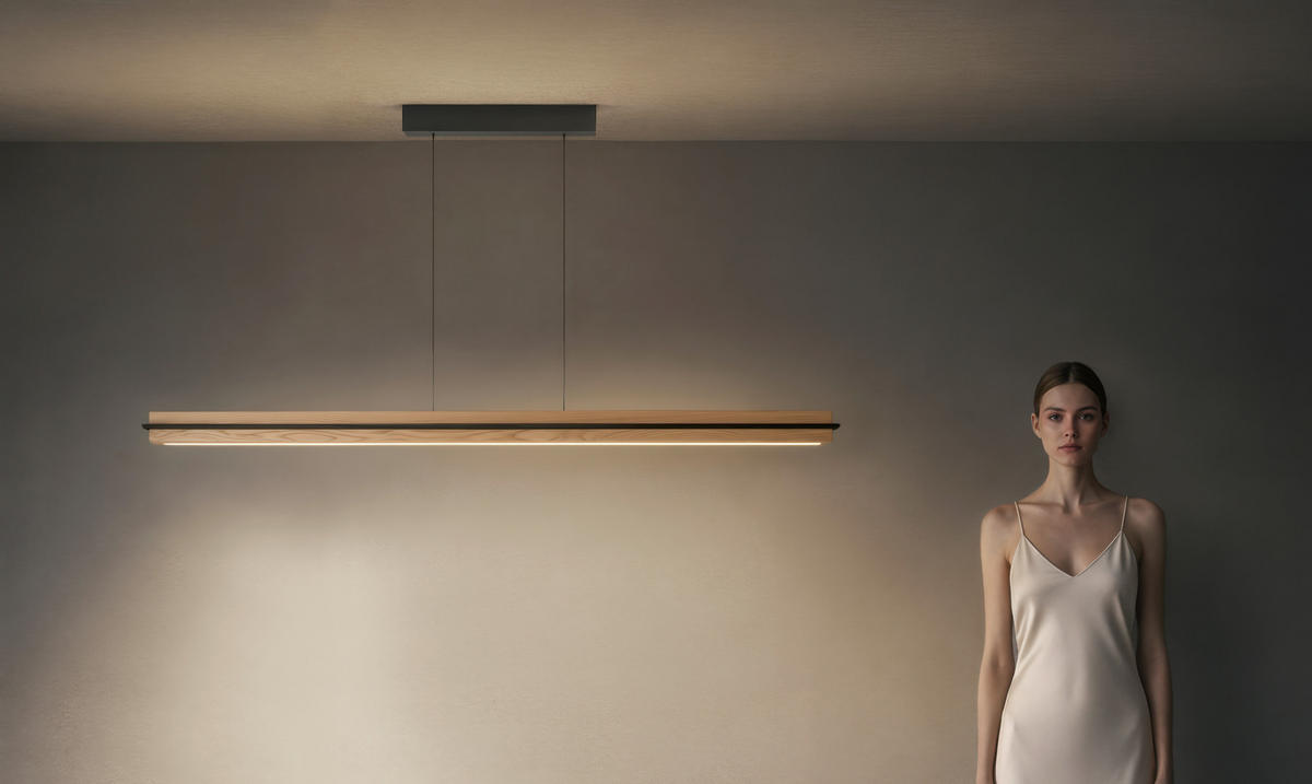 LED-HÄNGELEUCHTE Laurenz 148/6/6,5 cm   - Wildeiche, Natur, Holz (148/6/6,5cm) - Ambiente