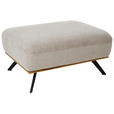 ECKSOFA in Flachgewebe Beige  - Beige/Schwarz, Natur, Holz/Textil (201/322cm) - Voleo