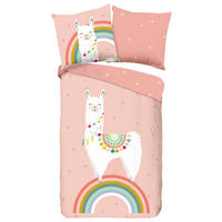 JUGENDBETTWÄSCHE Lama Renforcé 135/200 cm  - Multicolor, Design, Textil (135/200cm)