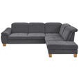 ECKSOFA  in Flachgewebe Grau  301/243 cm  - Wildeiche/Grau, Natur, Holz/Textil (301/243cm) - Voleo
