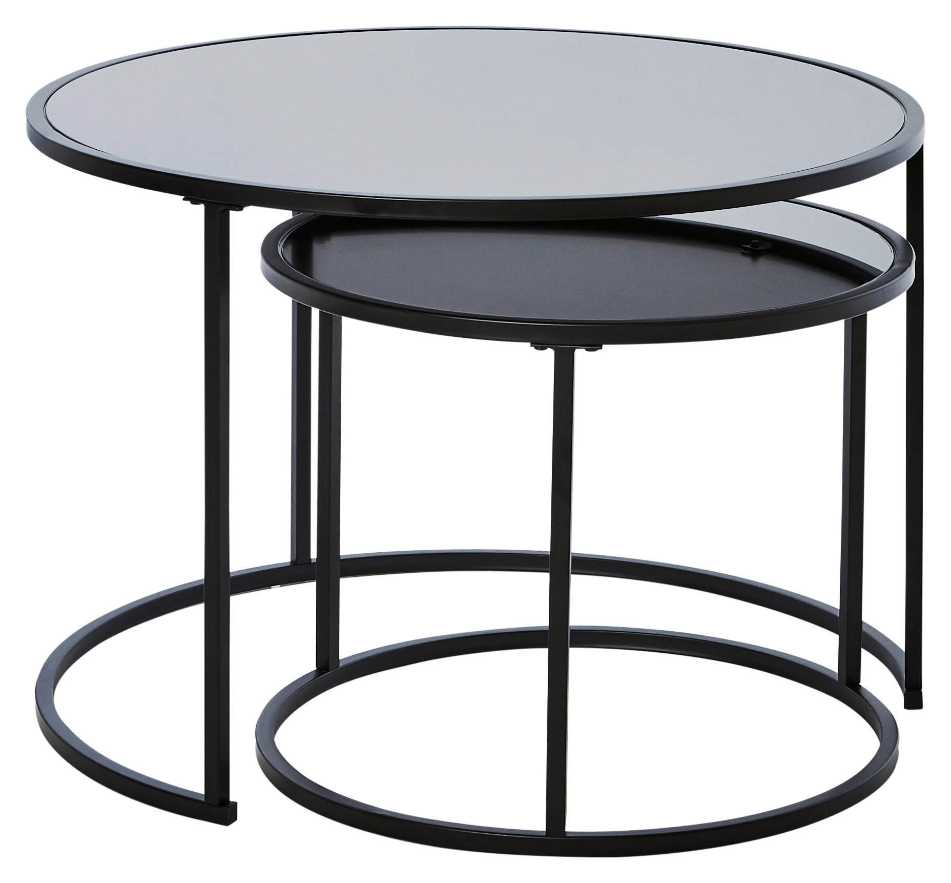 Livetastic Satztisch Schwarz 73.4x50x73.4 cm