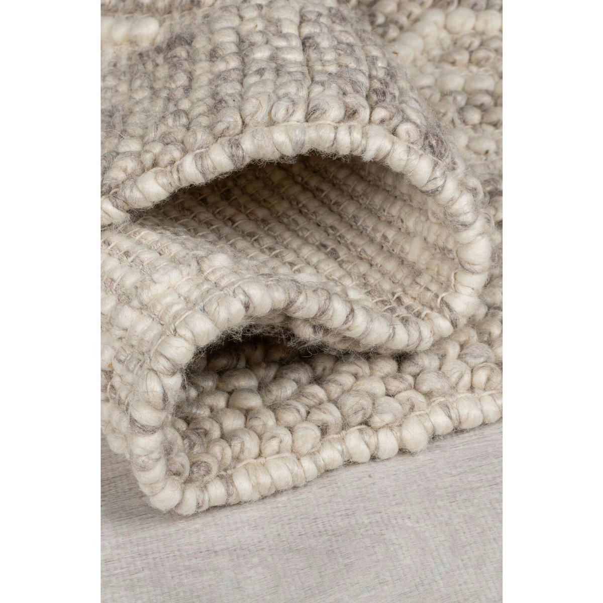 HANDWEBTEPPICH 160/230 cm MINERALS DIAMOND Grau  - Grau, KONVENTIONELL, Textil (160/230cm)