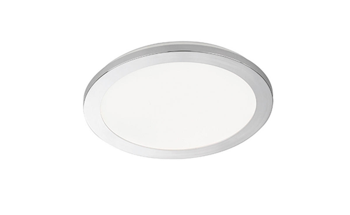 LED-DECKENLEUCHTE 30 cm  - Chromfarben/Weiß, Design, Glas/Kunststoff (30cm) - Fischer & Honsel
