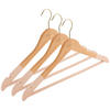 KLEIDERBÜGEL Holz, Metall, Textil  - Ecru, Basics, Holz/Textil (44,5cm) - Homeware