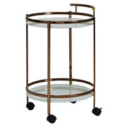 SERVIERWAGEN rund Goldfarben - Goldfarben, Design, Glas/Kunststoff (50/80/50cm) - Carryhome