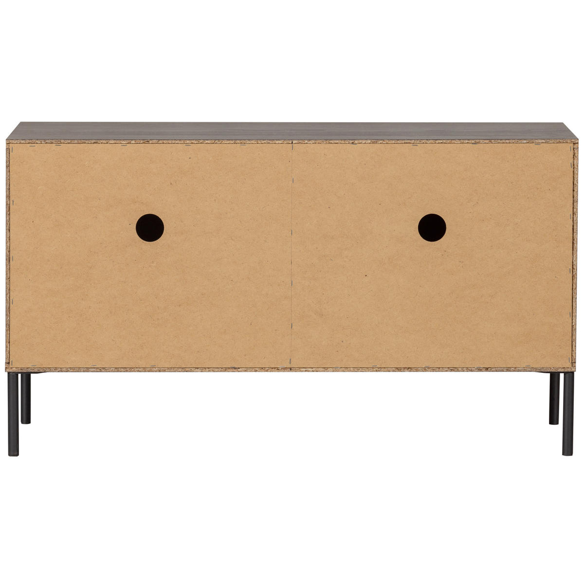 LOWBOARD Gravure 100/56/44 cm   - Schwarz/Braun, Design, Holz/Metall (100/56/44cm) - Livetastic