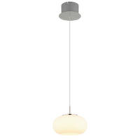 ZÁVĚSNÉ LED SVÍTIDLO, 20/150 cm  - průhledné/opál, Design, kov/sklo (20/150cm) - Globo