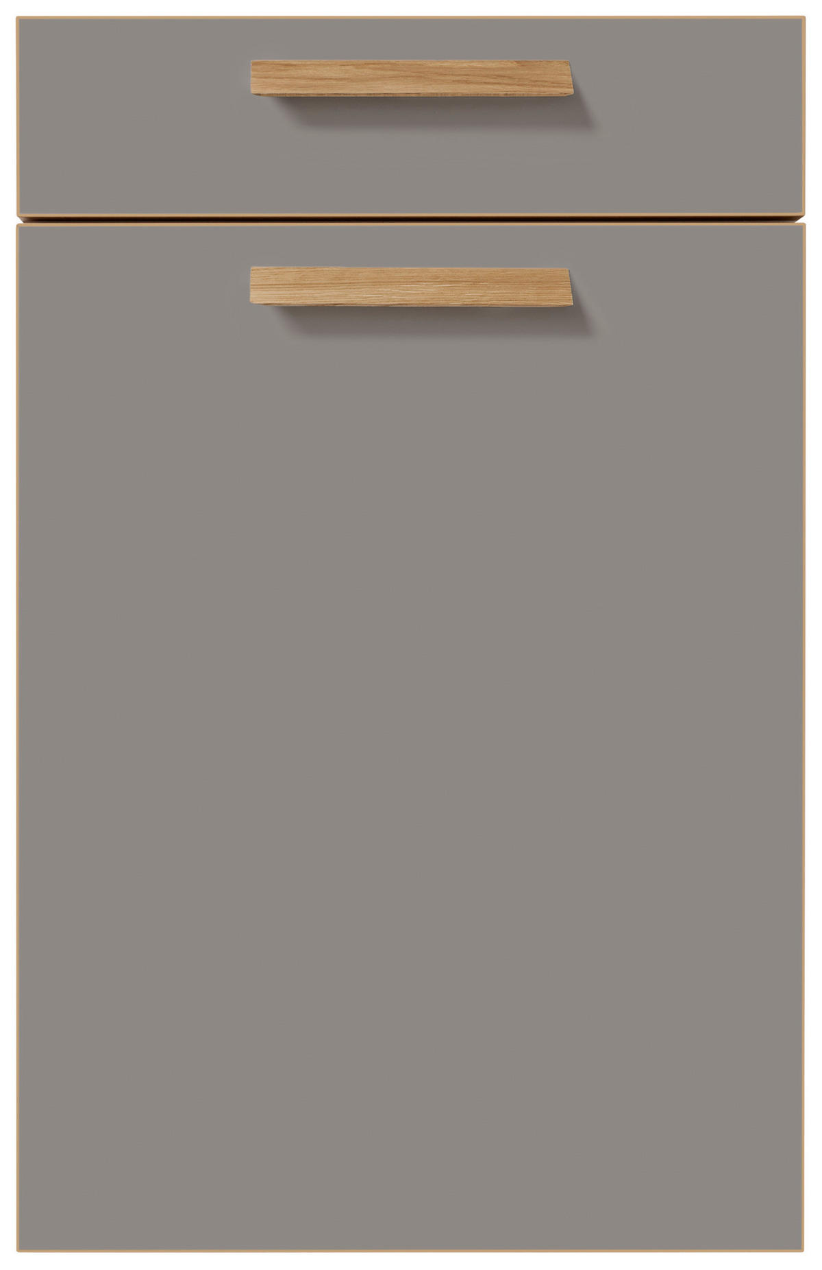 EINBAUKÜCHE   - Weiss/Eichefarben, Design, Holzwerkstoff - Novel