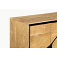 SIDEBOARD  in 160/85/40 cm  - Schwarz/Akaziefarben, Design, Holz/Metall (160/85/40cm) - Ambia Home