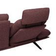 ECKSOFA  in Flachgewebe Bordeaux  155/234 cm  - Bordeaux/Schwarz, Design, Textil/Metall (155/234cm) - Dieter Knoll