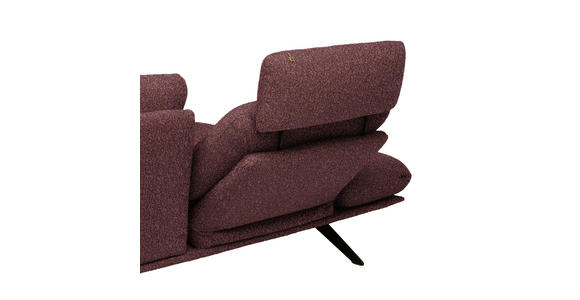 ECKSOFA  in Flachgewebe Bordeaux  155/234 cm  - Bordeaux/Schwarz, Design, Textil/Metall (155/234cm) - Dieter Knoll