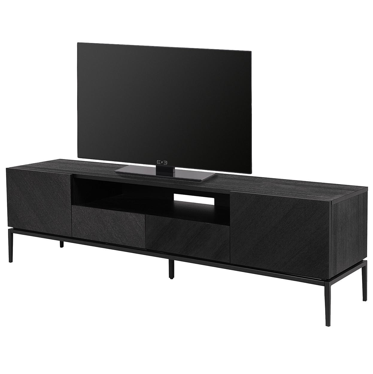 NÍZKA KOMODA, čierna, 180/50/40 cm - čierna, Lifestyle, kov/kompozitné drevo (180/50/40cm) - home24
