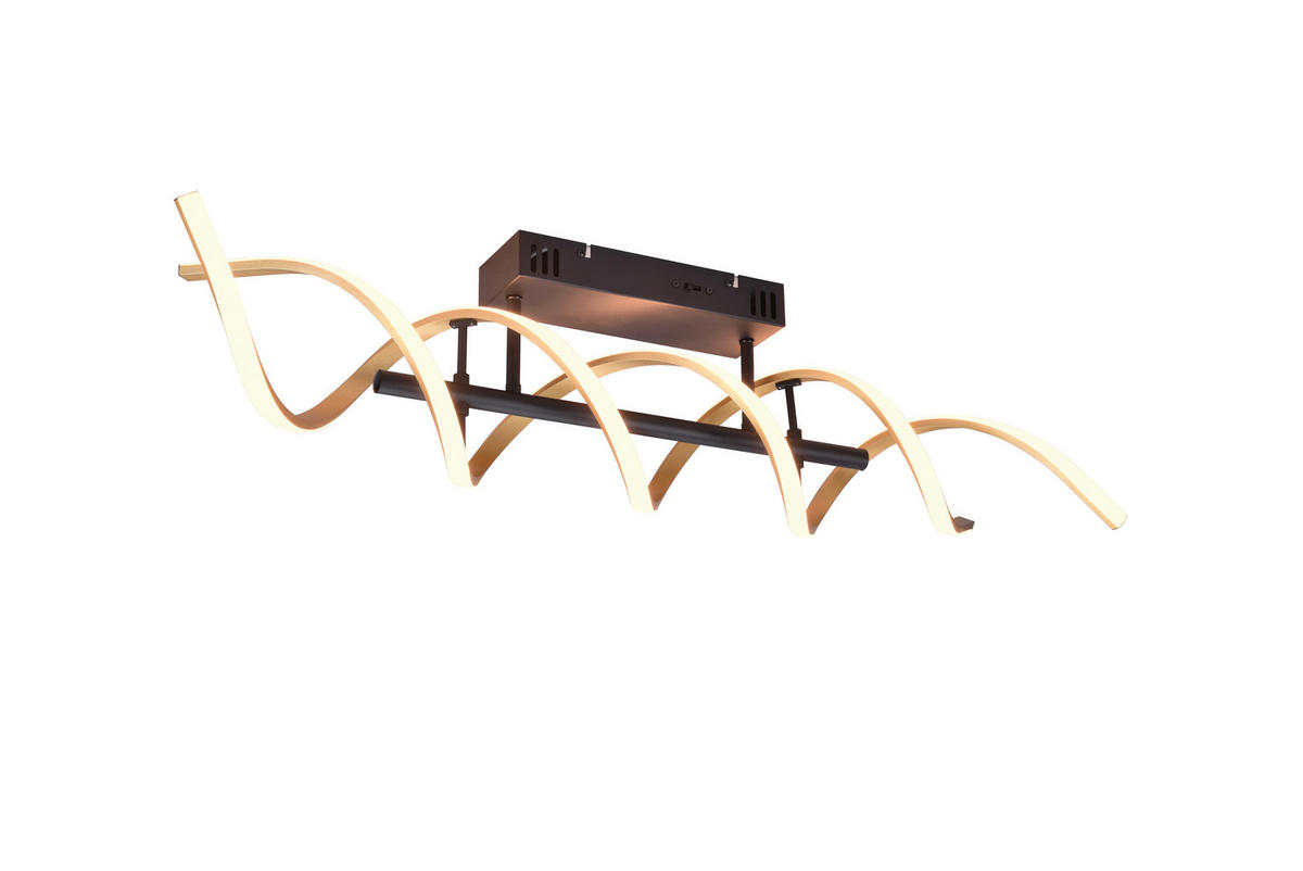 LED-DECKENLEUCHTE 90/14,5/20,5 cm   - Messingfarben/Alufarben, Design (90/14,5/20,5cm) - Trio Leuchten