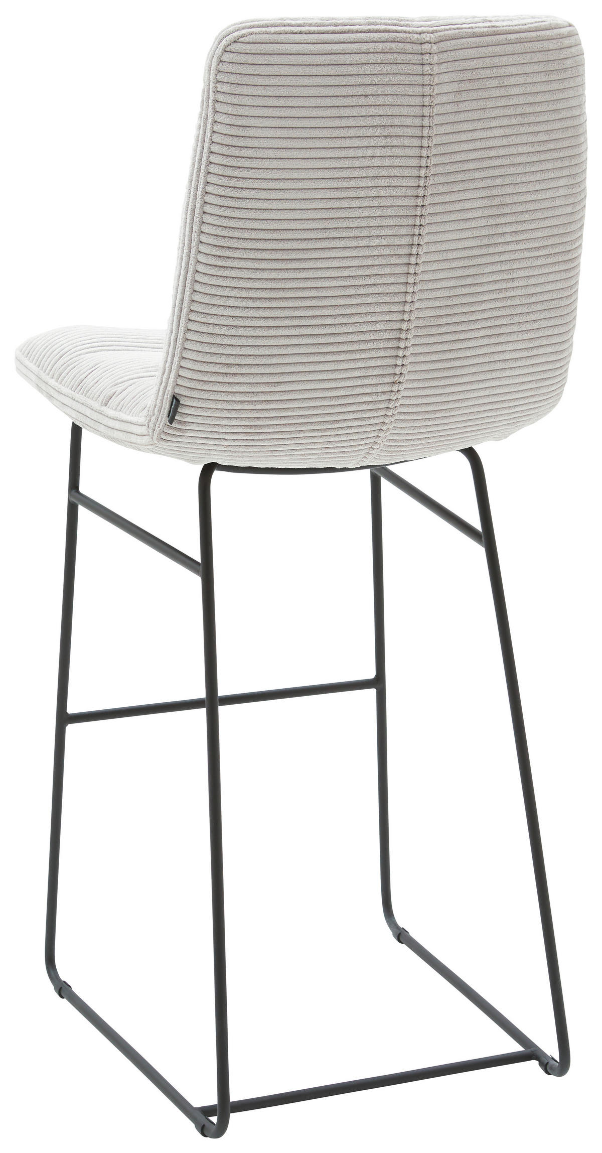 BARHOCKER Textil Hellgrau  - Hellgrau/Schwarz, Design, Textil/Metall (52/122/66cm) - Dieter Knoll