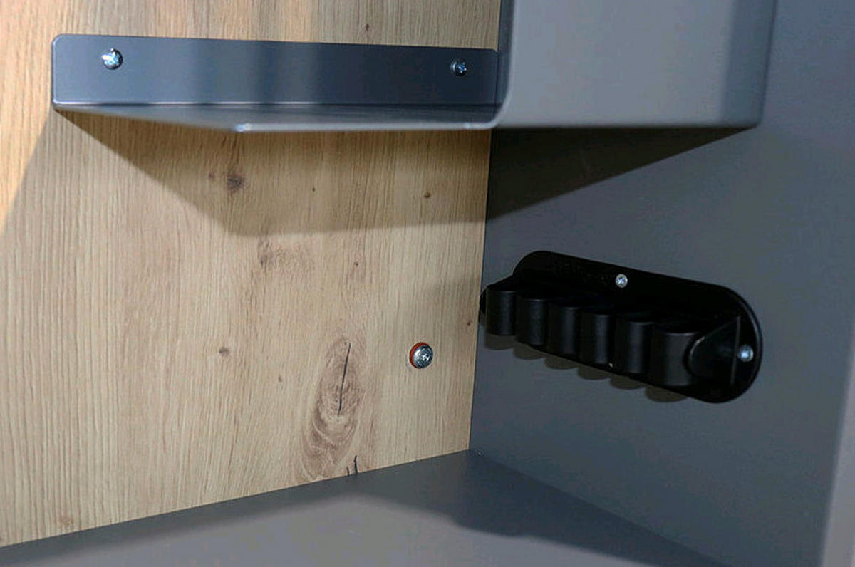 MINI-OFFICE in verschiedenen Holz-Dekoren erhältlich, Beleuchtung, Beimöbel erhältlich Eichefarben, Graphitfarben - Eichefarben/Graphitfarben, KONVENTIONELL, Holzwerkstoff (120/65/26cm) - Venda