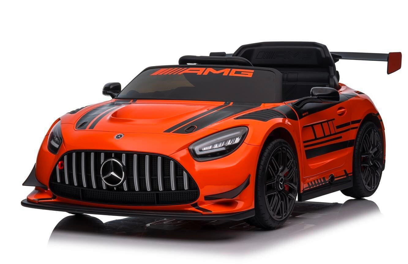 ELEKTRO-KINDERAUTO  - Schwarz/Orange, KONVENTIONELL, Kunststoff/Metall (115/58/29cm) - Atrigo