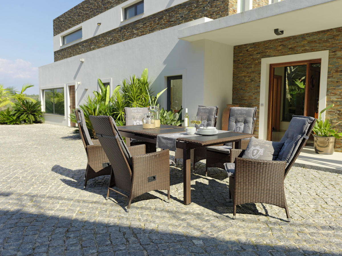 PODLOŽKA NA ŽIDLI, 50/7/120 cm - antracitová, Design, textil (50/7/120cm) - Ambia Garden