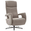 RELAXSESSEL Echtleder    - Chromfarben/Grau, Design, Leder/Metall (71/110/83cm) - Beldomo Speed