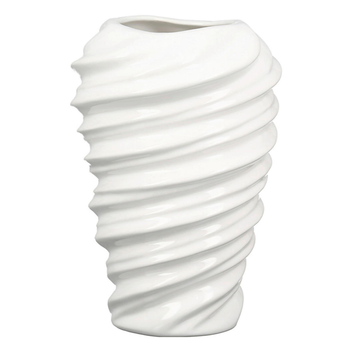 VASE Twist  - Weiß, Basics, Keramik (17/27cm)