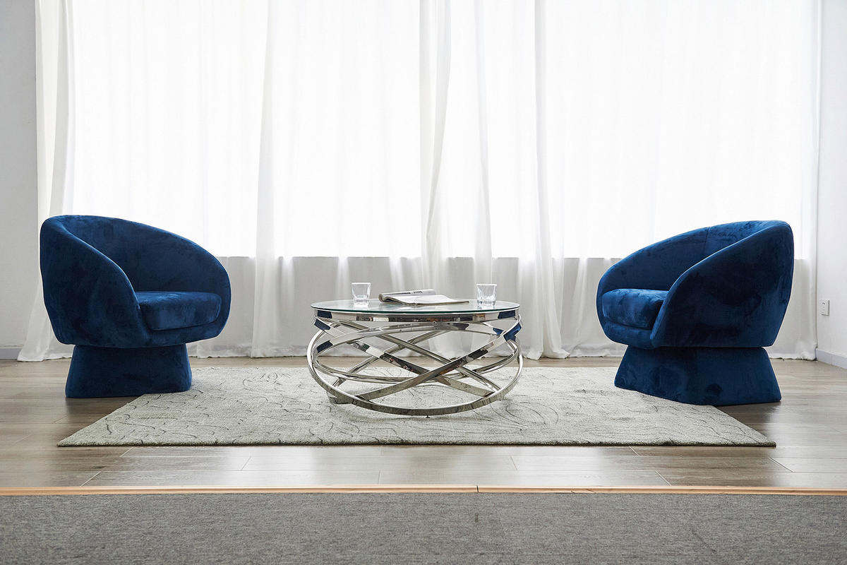 COUCHTISCH in Metall, Glas 80/80/42 cm  - Klar/Silberfarben, Design, Glas/Metall (80/80/42cm) - Livetastic