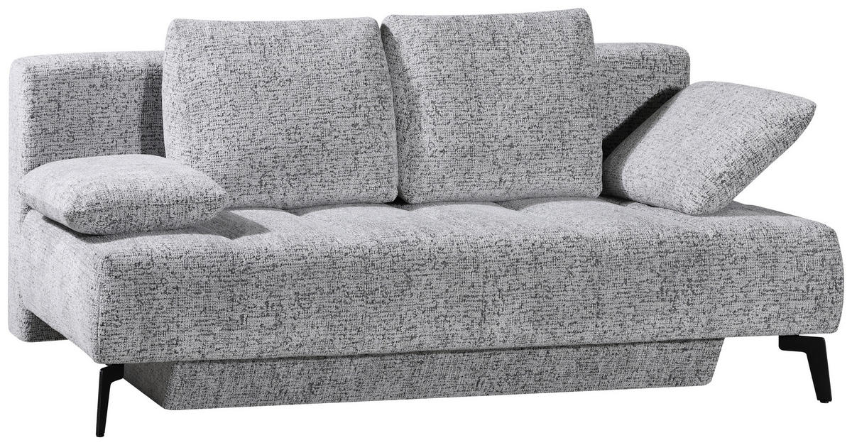 KANAPÉÁGY textil szürke  - fekete/szürke, Design, textil/fém (209-235/90/100cm) - Novel