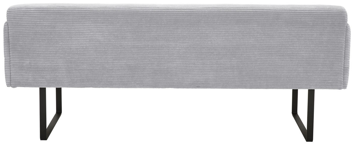 SITZBANK 217/85/69 cm Cord Hellgrau Metall  - Hellgrau/Schwarz, Design, Textil/Metall (217/85/69cm) - Musterring