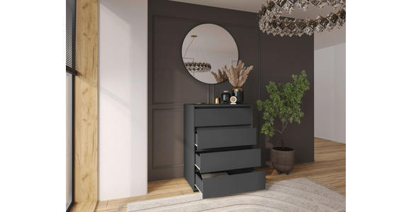 KOMMODE in 80/103/48 cm - Anthrazit, Design, Holzwerkstoff/Kunststoff (80/103/48cm) - Carryhome